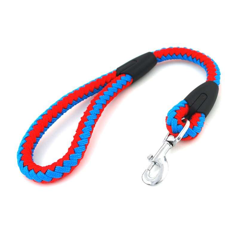 Stor og mellemstor hundesnor hyrde rundt reb flettet slidstærkt bidfast tykt kort reb til kæledyr 60cm: 3 / 1.5 cm x 60cm