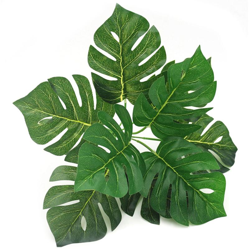 Artificial Turtle Leaf Table Mat Decor Placemat Simulation Plant Leaves For Hawaiian Tropical Jungle Party Home Decoration