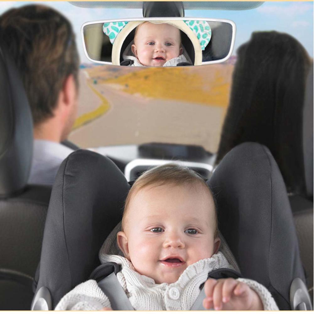 Dadaism Cartoon Baby Mirror Back Seat Baby Rear Facing Easy View Mirror Infant Care Square Safety