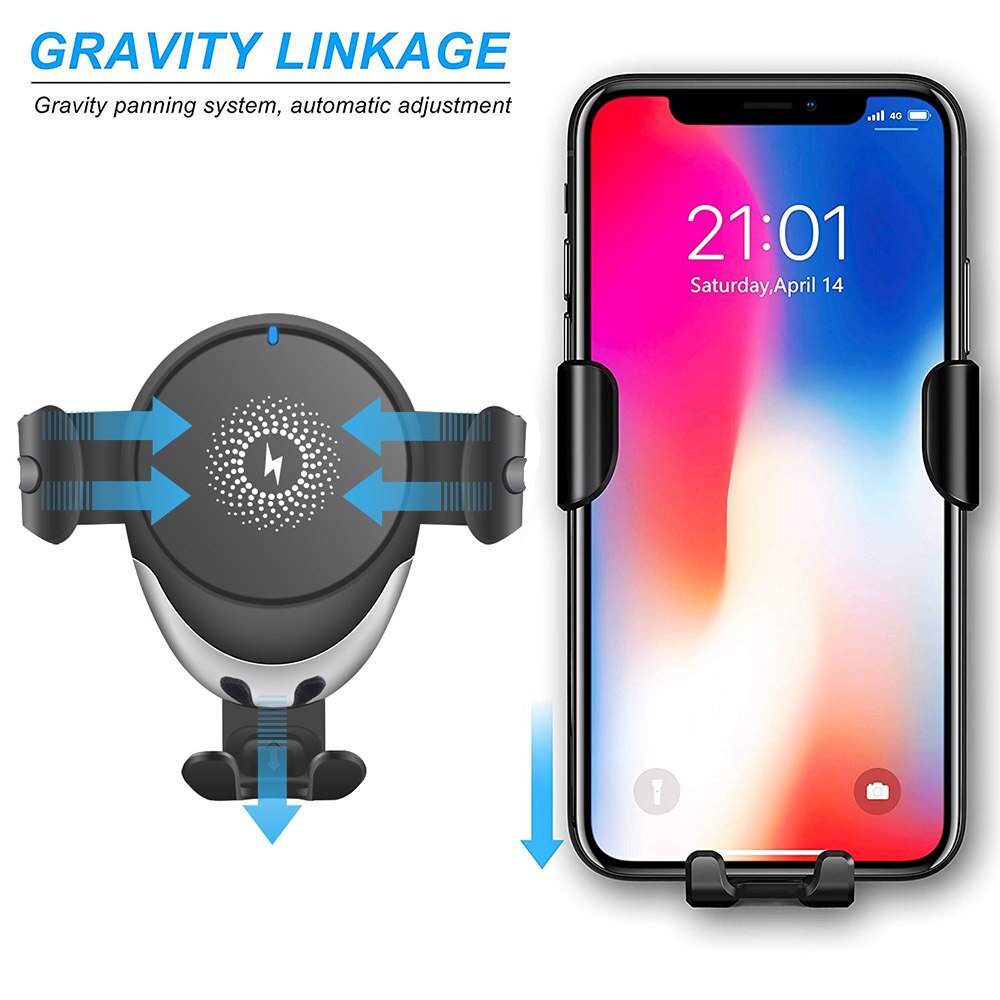 FDGAO 15W Fast Wireless Charger Car Mount for iPhone 11 X XS X 8 Automatic Clamping Qi Charging Phone Holder for Samsung S10 S9