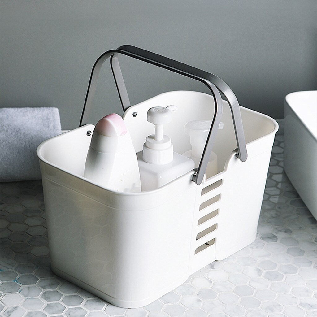 Portable Bath Laundry Basket Bathroom Toiletries Storage Box Holder Organizer Plastic shower basket bathroom storage FD