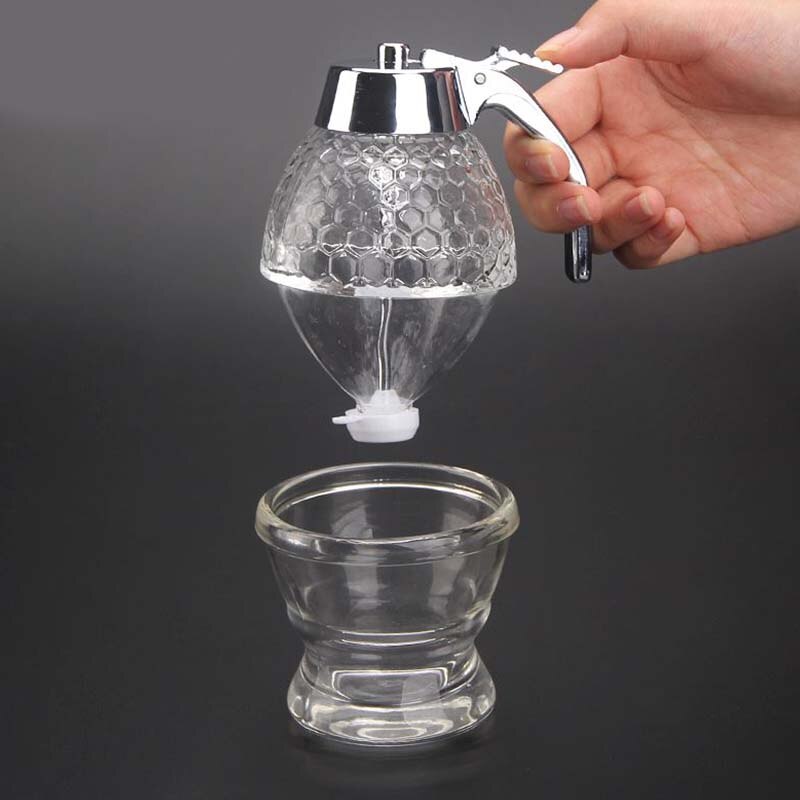 Praktyczne słoik na miód pojemnik na sok pszczoła dozownik kroplówki miód ściskać butelka sok syrop kubek dozownik kroplówki czajnik robić przechowywania