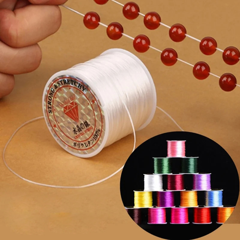 Hilo elástico para pulsera, hilo para hacer pulseras, gomas para hacer pulseras, cuerda elástica fuerte para hacer joyas