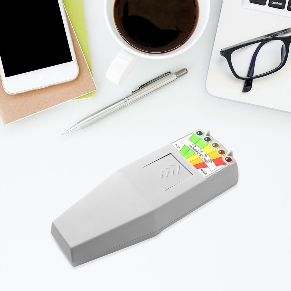Electromagnetic Field EMF Gauss Meter Field Monitor Field Detector Radiation Detector Magnetic 5 LED Gauss Meter