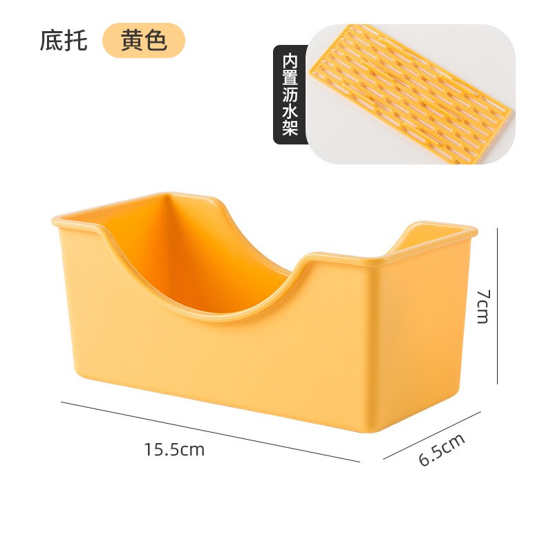 Spit Bone Dish Household Food Grade 6 Inch Plastic Spit Bone Dish Round Square Set Dining Table Garbage Plate: yellow