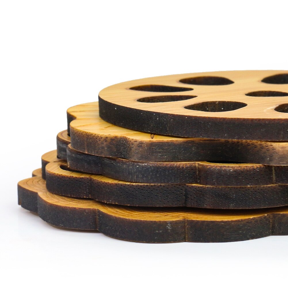 Posavasos de bambú Zen para té, antiincrustante tapete, soporte para taza de té, mesa de comedor, juego de té, posavasos, accesorio de cocina