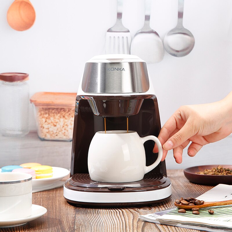 KONKA cafetière goutte à goutte cuisine amovible et lavable ménage Machine à café thé cafetière lait cafetière pour 220V