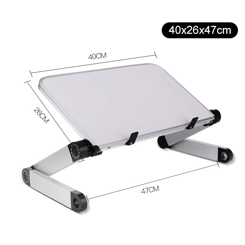 Universal 360 grad einstellung klappbarer laptop-tablet-laptopständer aus aluminiumlegierung für macbook pro notebook-unterstützung laptop-schreibtisch: Weiß (40 x 26cm)