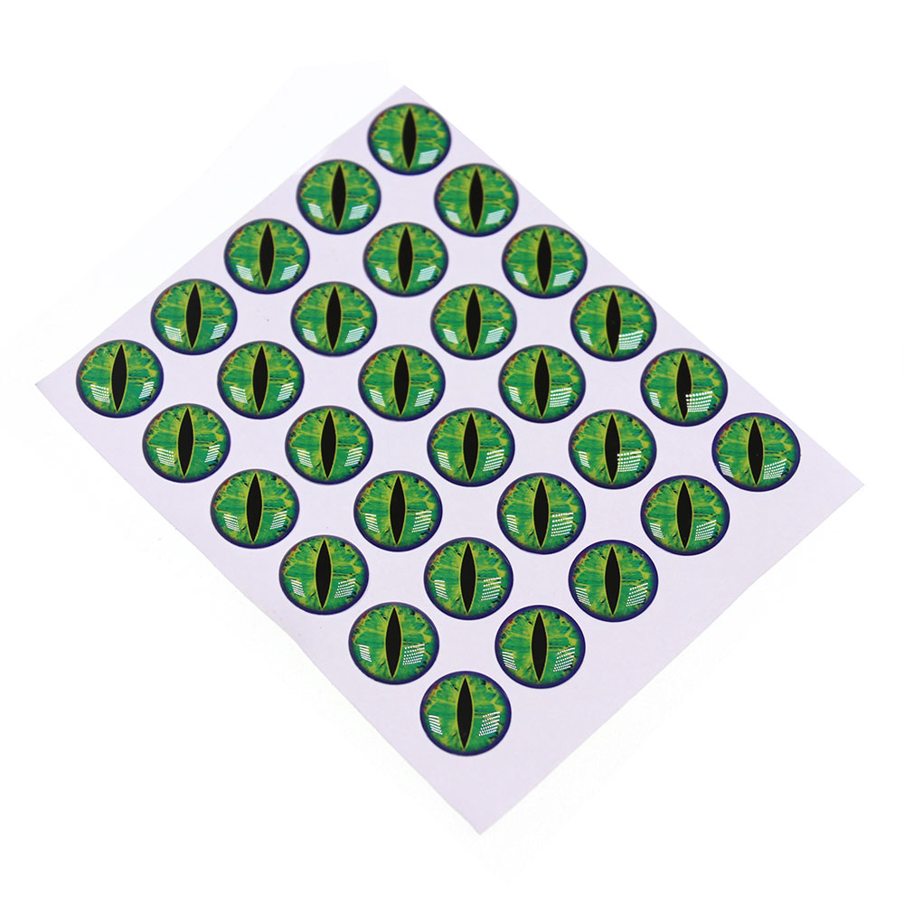 Bimoo, 100 Uds., ojos de pez epoxi 3D holográficos, ojos de dragón para Streamer, plantillas para moscas de agua salada, cebos, fabricación de señuelos de pesca de 3mm ~ 12mm