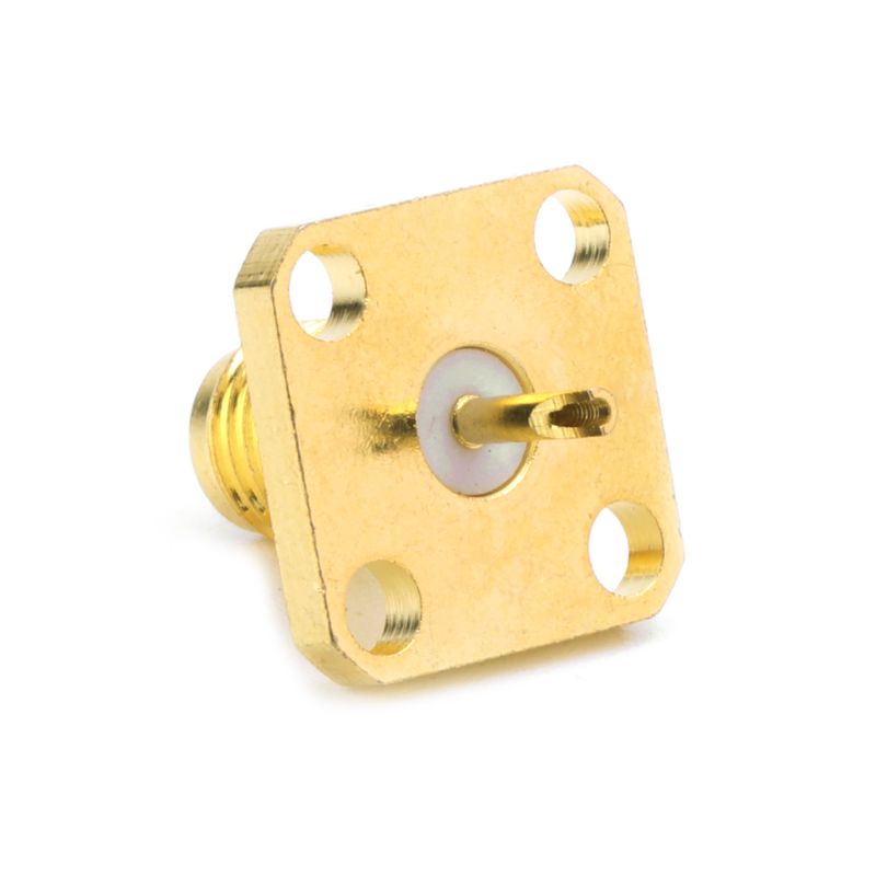 10pcs SMA Female Chassis Panel Mount 4 Hole Post Terminal RF Connector Coaxial Adaptor 5mm