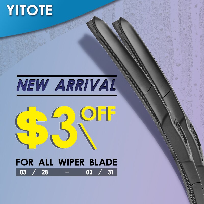 YITOTE Windscreen Hybrid Wiper Blades for Lada Vesta Fit Pinch Tap Arms