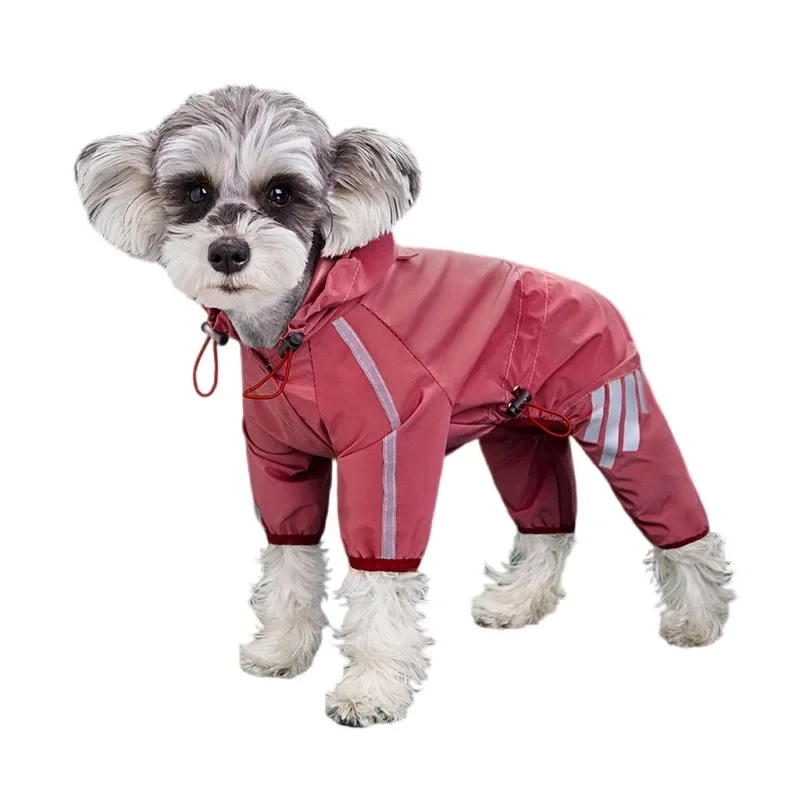 Hunderegenmantel, reflektierend, wasserdicht, Haustierkleidung für Chihuahua, malteser, Regenmantel, für kleine und mittelgroße Hunde, Gesamt, Regenmantel, Hundeoverall