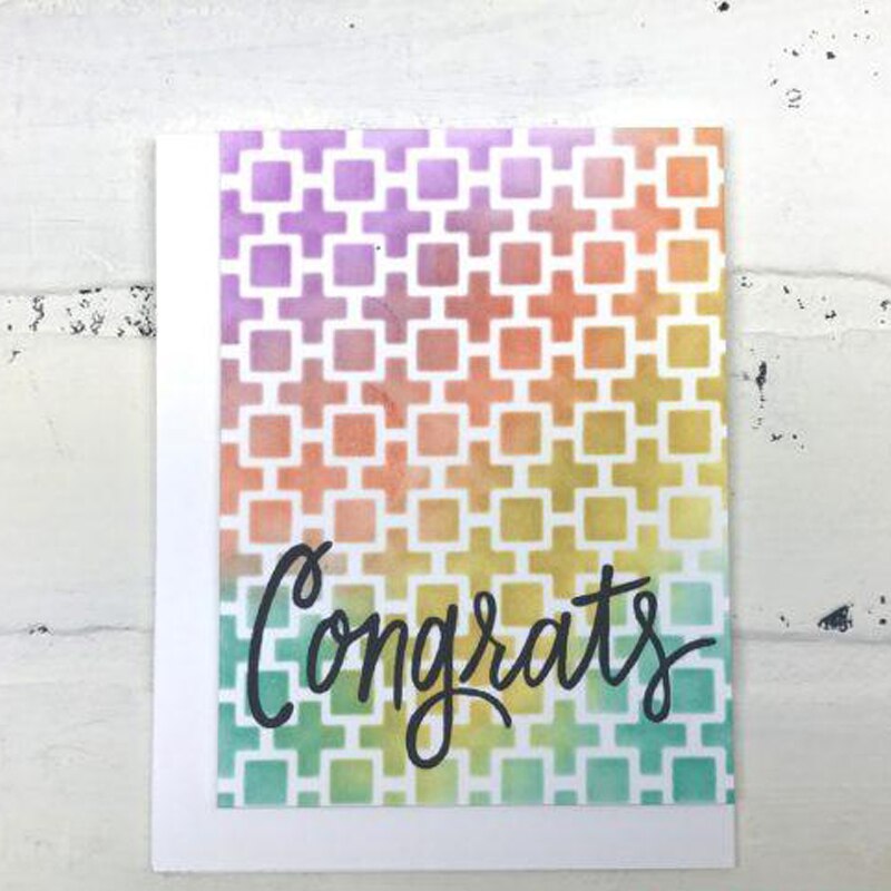 Connected Small Square Stencil for DIY Scrapbooking DIY Paper Cards Making Fun Plastic Templates Decoration Embellishme