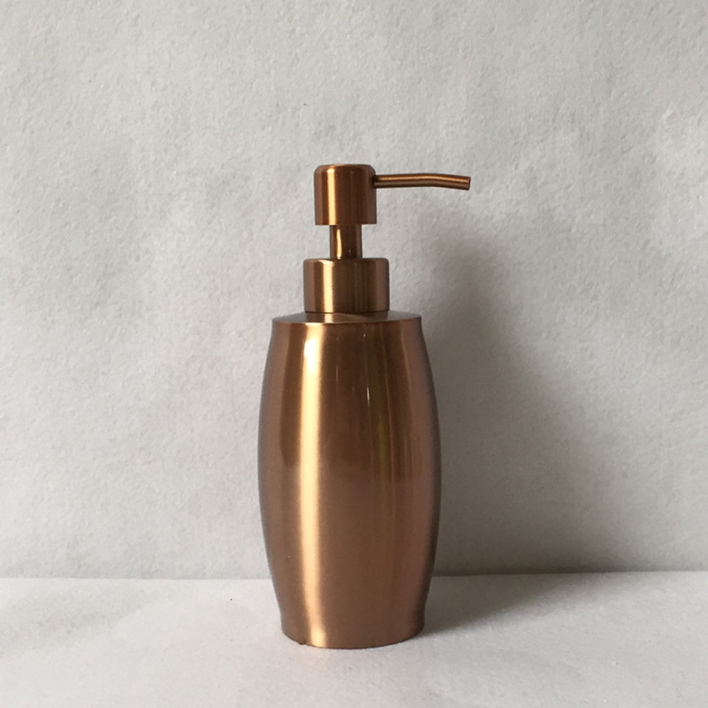Rose Gold Liquid Soap Dispenser Bottle Stainless Steel Kitchen Bathroom Lot