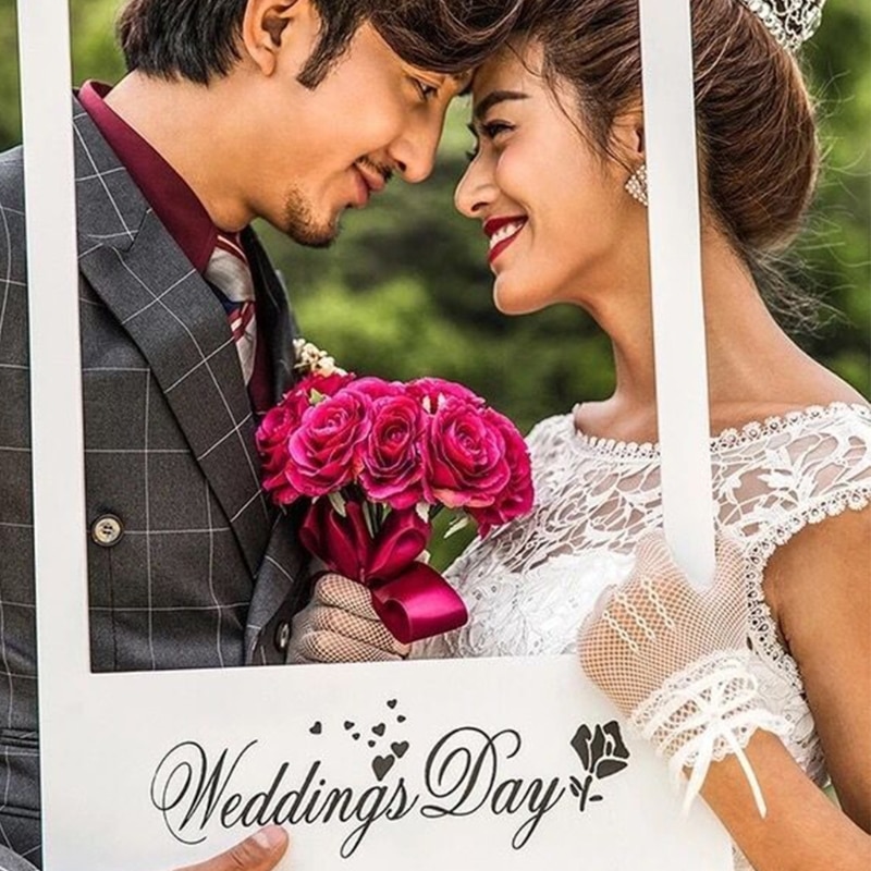 Accesorios para marcos de fotos de aniversario, recuerdo romántico de boda, decoración de , 1 unidad