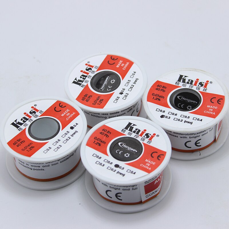 1 pièces 50g étain plomb colophane noyau soudure fil à souder 60/40 pour SMD soudage reprise réparation 0.3mm 0.4mm 0.5mm 0.6mm