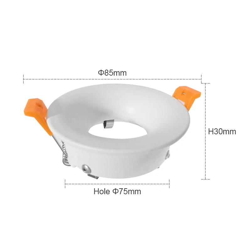 2022 led-moduler  mr16 blændingsfri led-spotlightarmatur aluminium rund firkantet  gu10 indlejrede led-downlightramme: Orange