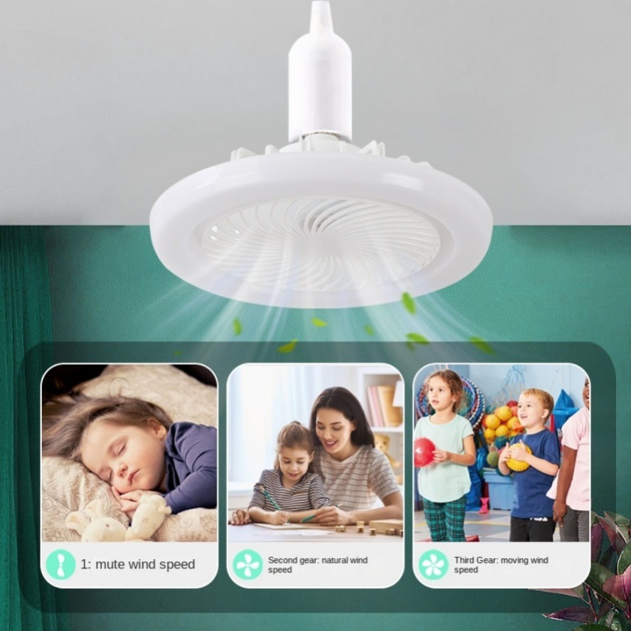 30W 3In1 Ceiling Fan With Lighting Lamp Electric Fan E27 Converter Base With Remote Control For Bedroom Living Silent AC85V-265V