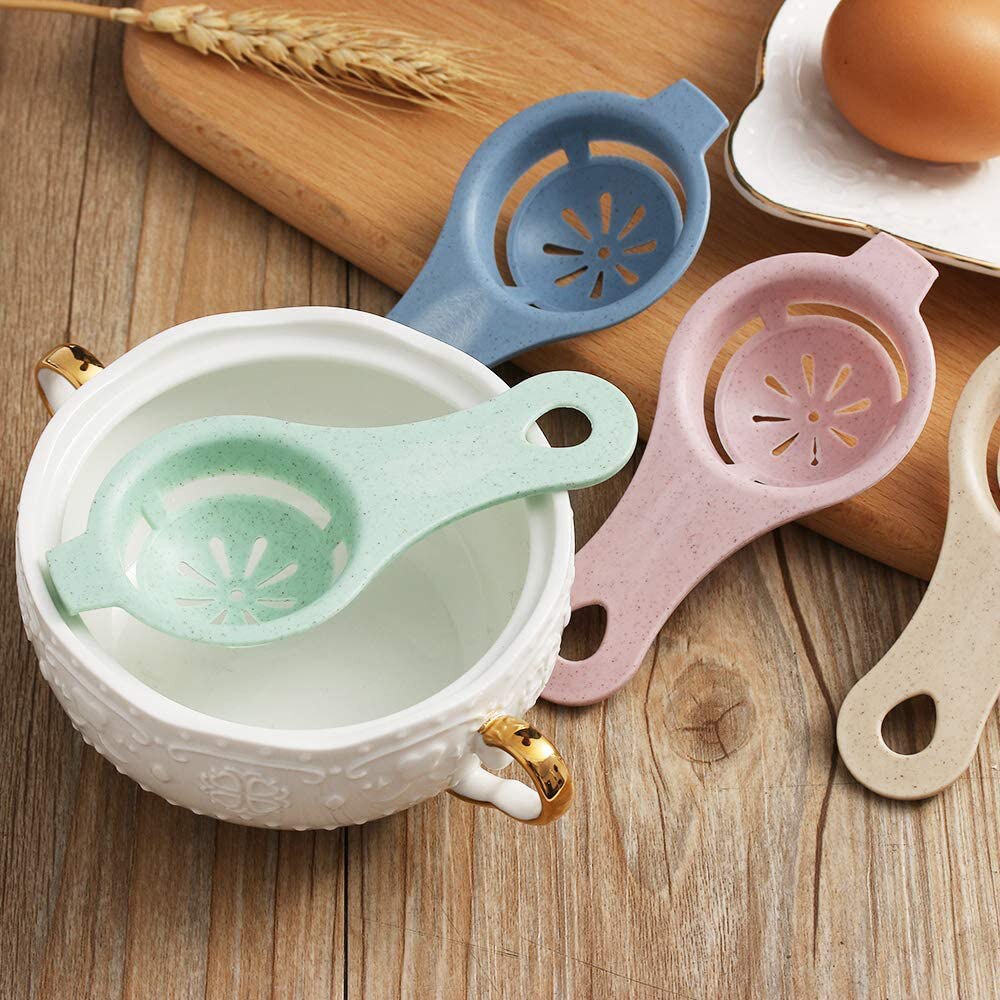 Egg Separator White Yolk Sieving Separates Eggs Wheat Straw Plastic Tools For Kitchen Convenience Dining Cooking Accessories