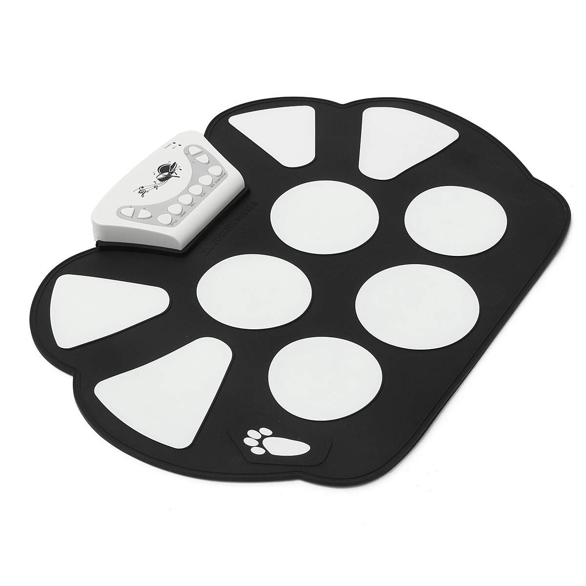 Electronic Drum Kit - 9 Foldable Silicone Pads - USB Roll Up - with Drumsticks & Foot Pedal - Portable Digital Drum Set