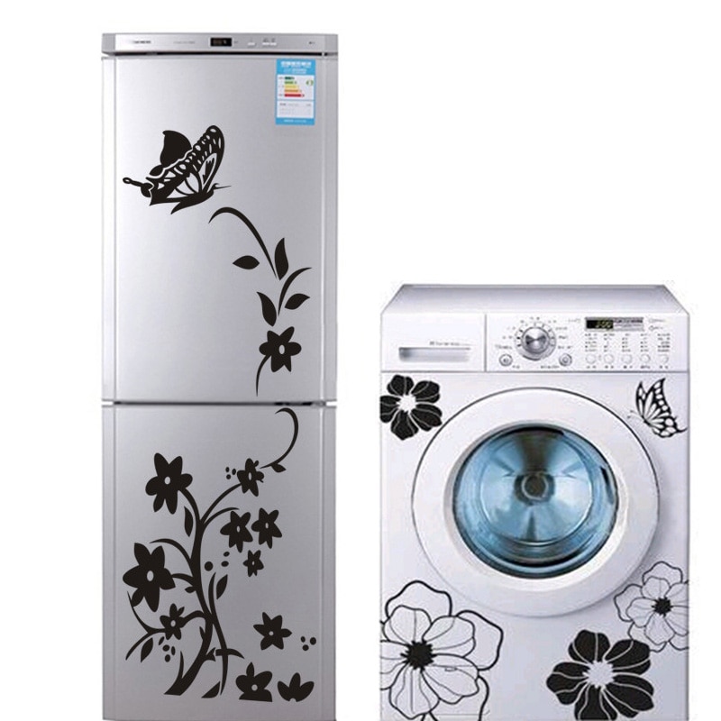 2 Stuks Koelkast Wasmachine Vlinder Sticker Badkamer Versieren Uw Huis Muur Sticker Behang