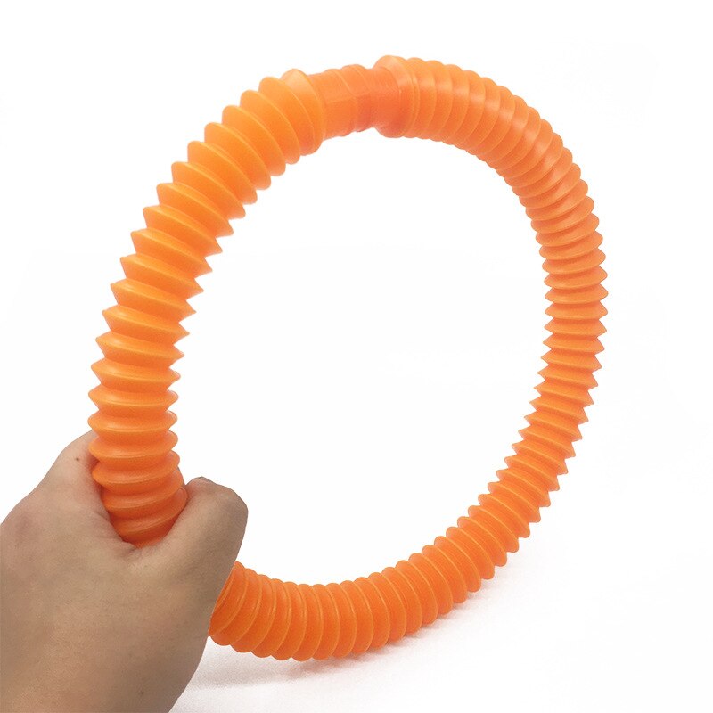 3 pezzi di plastica colorata Pop Tube Coil creativo magico giocattolo cerchio giocattoli divertenti sviluppo precoce educativo giocattolo pieghevole