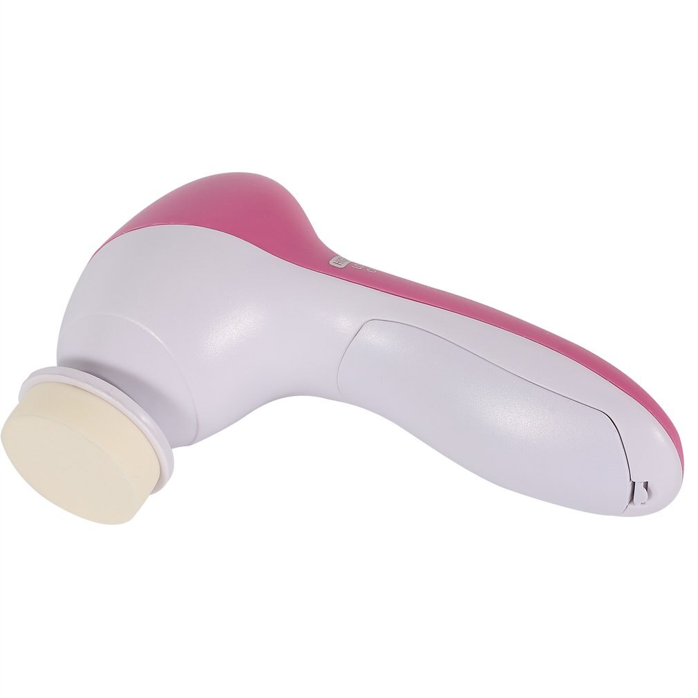 5 en 1 lavage électrique visage Machine nettoyant pour les pores du visage Massage nettoyant pour le corps Mini peau beauté masseur brosse: Ivoire