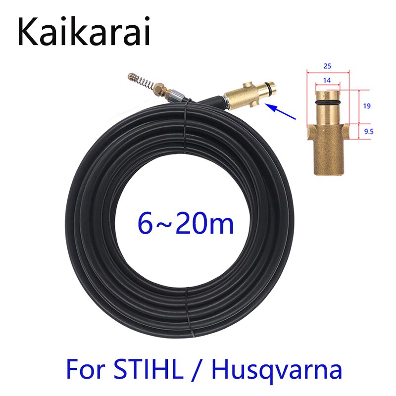 Pressure Washer Car Washer Sewage pipeline cleaning hose Drain Water Pipe Cleaner Sewer Jetting Hose Kit for STIHL Husqvarna