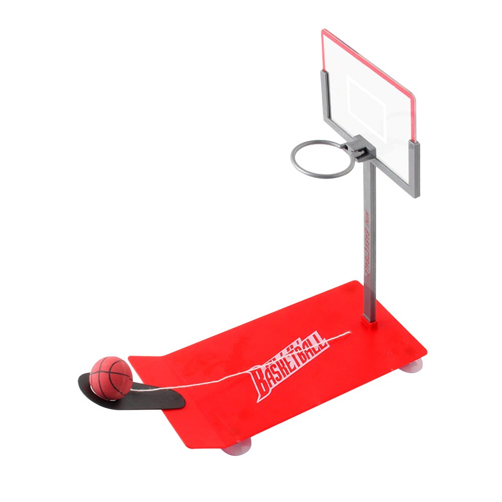 Mini Basketball Stand Toy Folding Basket Rack Ball Games Educational Toy: 	Red