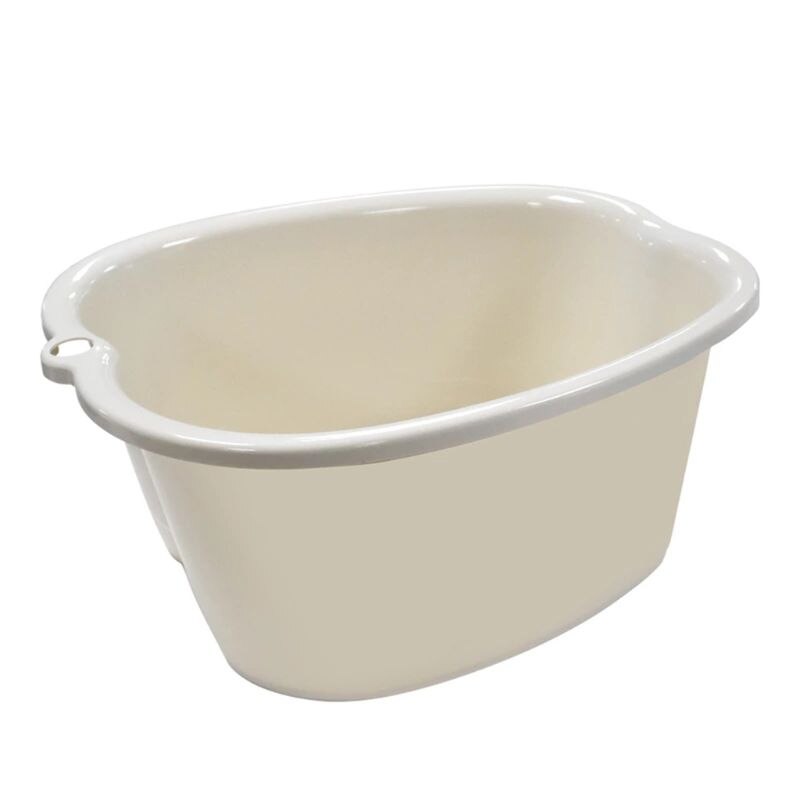 Plastic Large Foot Bath Spa Tub Basin Bucket for Soaking Feet Detox Pedicure Massage Portable 3 Colors: Beige