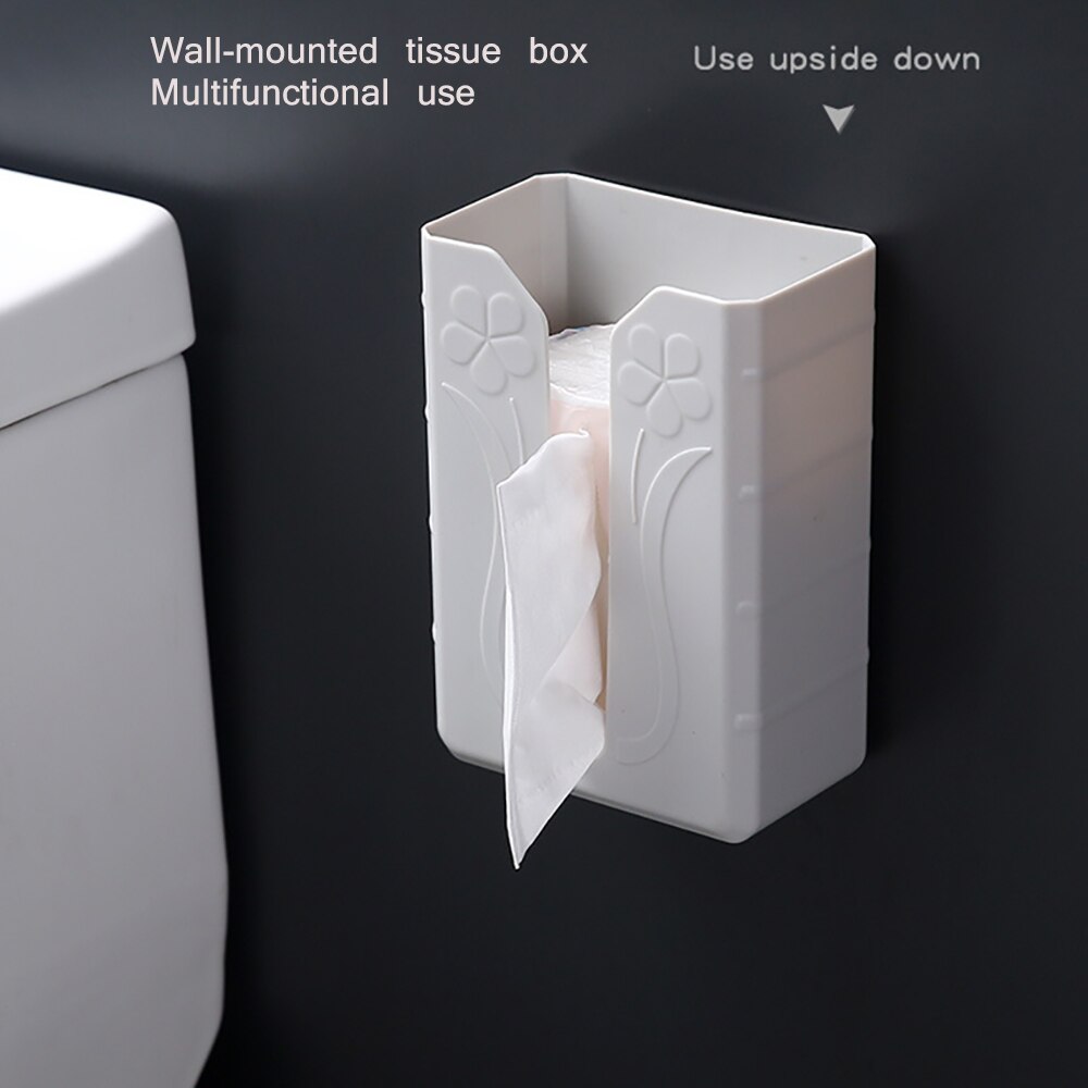 TIOODRE Removable Tissue Box Toilet Paper Storage Box Paper Towel Rack Wall-Mounted Tissue Box For Bathroom Hotel Lobby Elevator