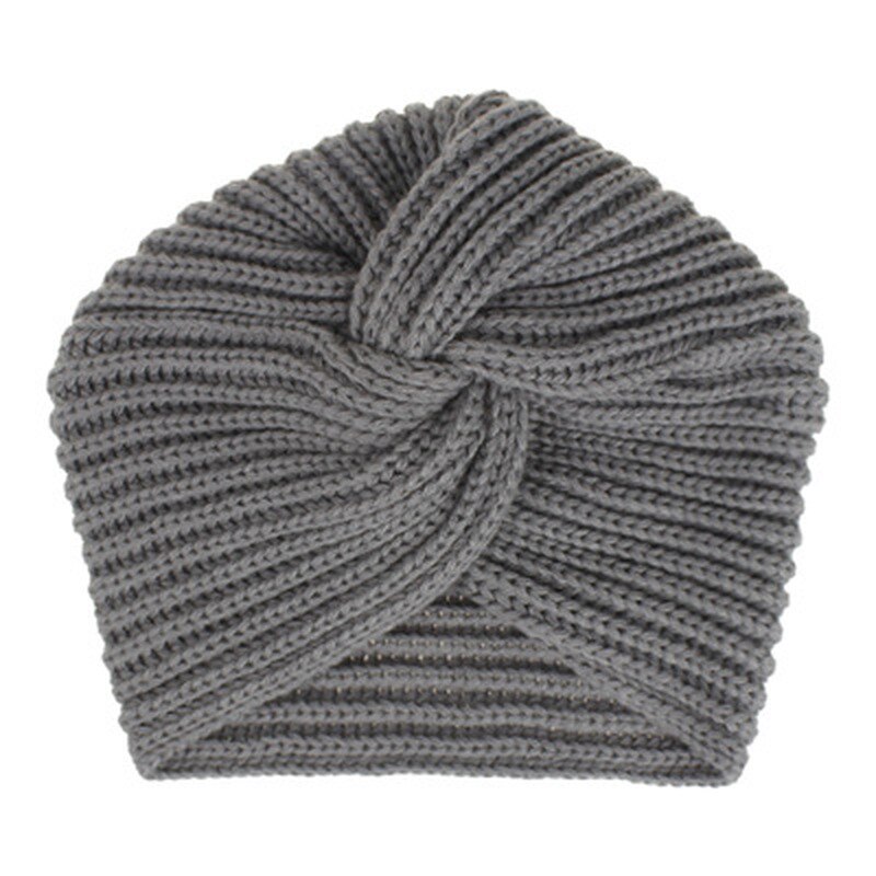 Women's Knitted Turban Hats Turban Cashmere Cross Wrap Head Hat Skullies & Beanies for Women Wool Knitting Bonnet Turbante Cap