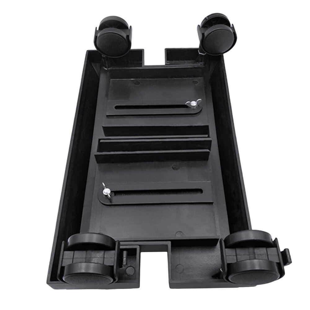 Besegad Verstelbare Computer Case CPU Rolling Holder Bracket Stand Desktop Mainframe Opbergrek met 4 Zwenkwielen