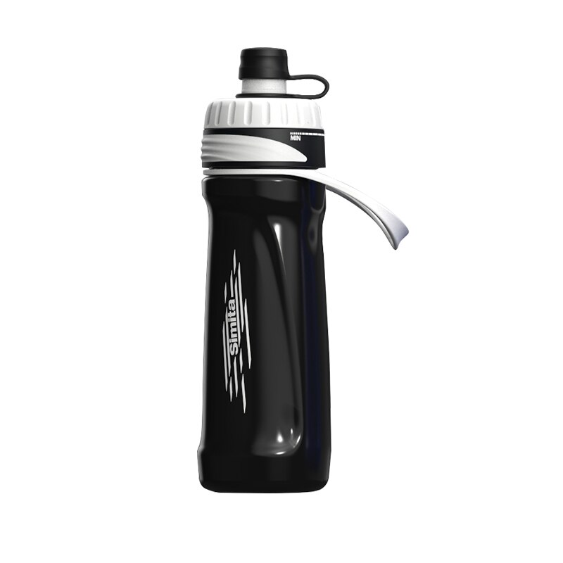Simita Squeeze Water Bottle,Plastic Sport Bicycle Bottle,Protable Outdoor Drinkware Kettle,Energy Drink,Leak Proof,750ml BPAFree: Black