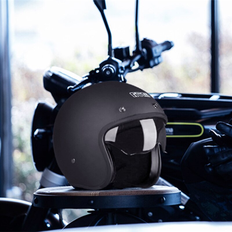 Motorhelm Open Gezicht Cafe Racer Retro Vintage Scooter Casco Casque Motor Capacete De Moto Fabriek Direct Verkoop