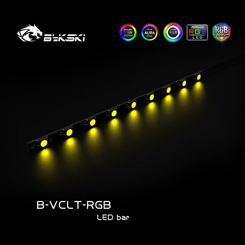 Bykski Rgb Led Strip Hard Licht Band Voor Water Blok (Cpu/Gpu/Geheugen...), 12V 4pin/5V 3Pin M/B Sync, Pc Cooling Mod Onderdelen, B-VCLT: 150mmX9(12V)