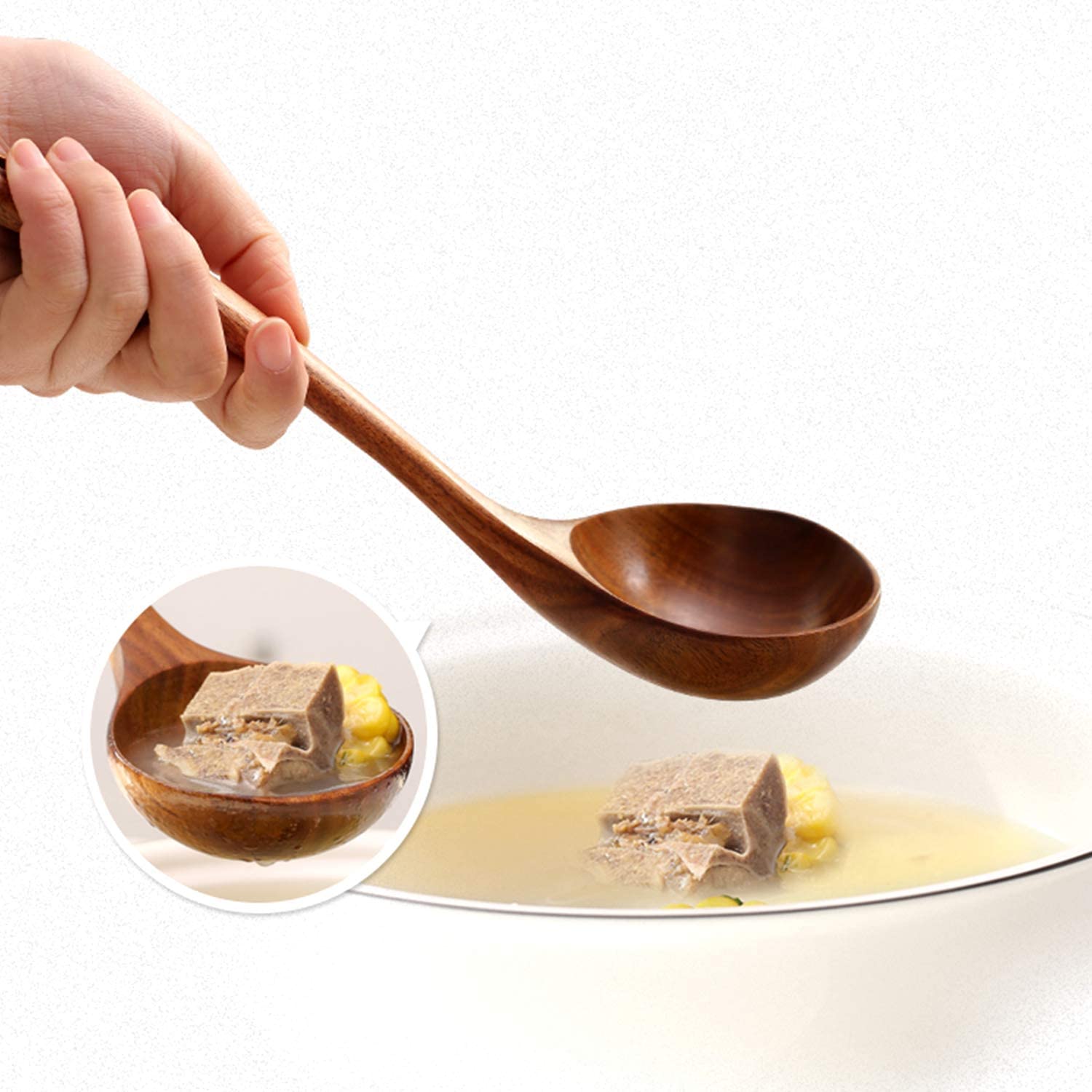 Natürliche Holz Küche Geschirr Kochen Utensil einstellen Nicht-Stock Pfanne Holz Spatel Löffel Für Küche Salat Gabel Küche Werkzeuge einstellen