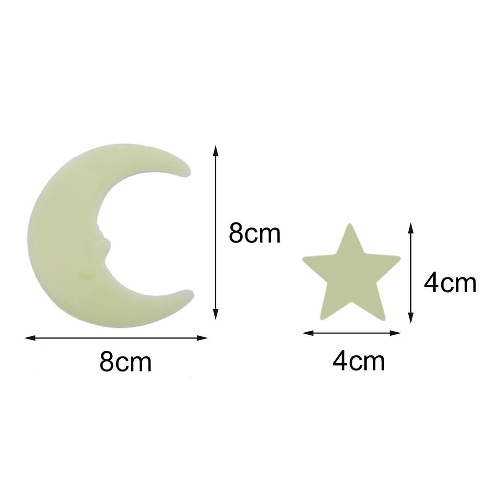 Stars Moon Glow Style In The Dark DIY Luminous Fluorescent Decal Wall Stickers Home Kids Rooms Bedroom Wall Decoration