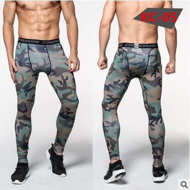 Pantalones de camuflaje con estampado 3D para hombre, pantalones deportivos para hombre, pantalones de compresión para hombre, mallas para culturismo, mallas para hombre: Oro