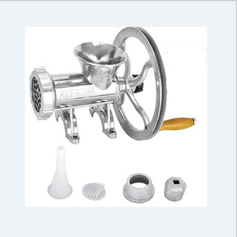 Hand vev köttkvarn skivare manuell korv stoppare fyllmedel maskin köttfärs nudel fräs mutter fräs chopper aluminiumlegering