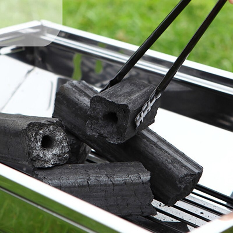Pince à charbon de Barbecue noir | Poignée en métal, accessoires de gril, pince à aliments en plein air, outil de cuisine de Camping