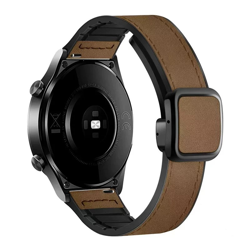 Silikon lærrem til xiaomi watch 2 pro  s4 s3 s2 s1 pro active 22mm magnetisk rem til mi watch color miwatch 2 unisex: Sølvhvit