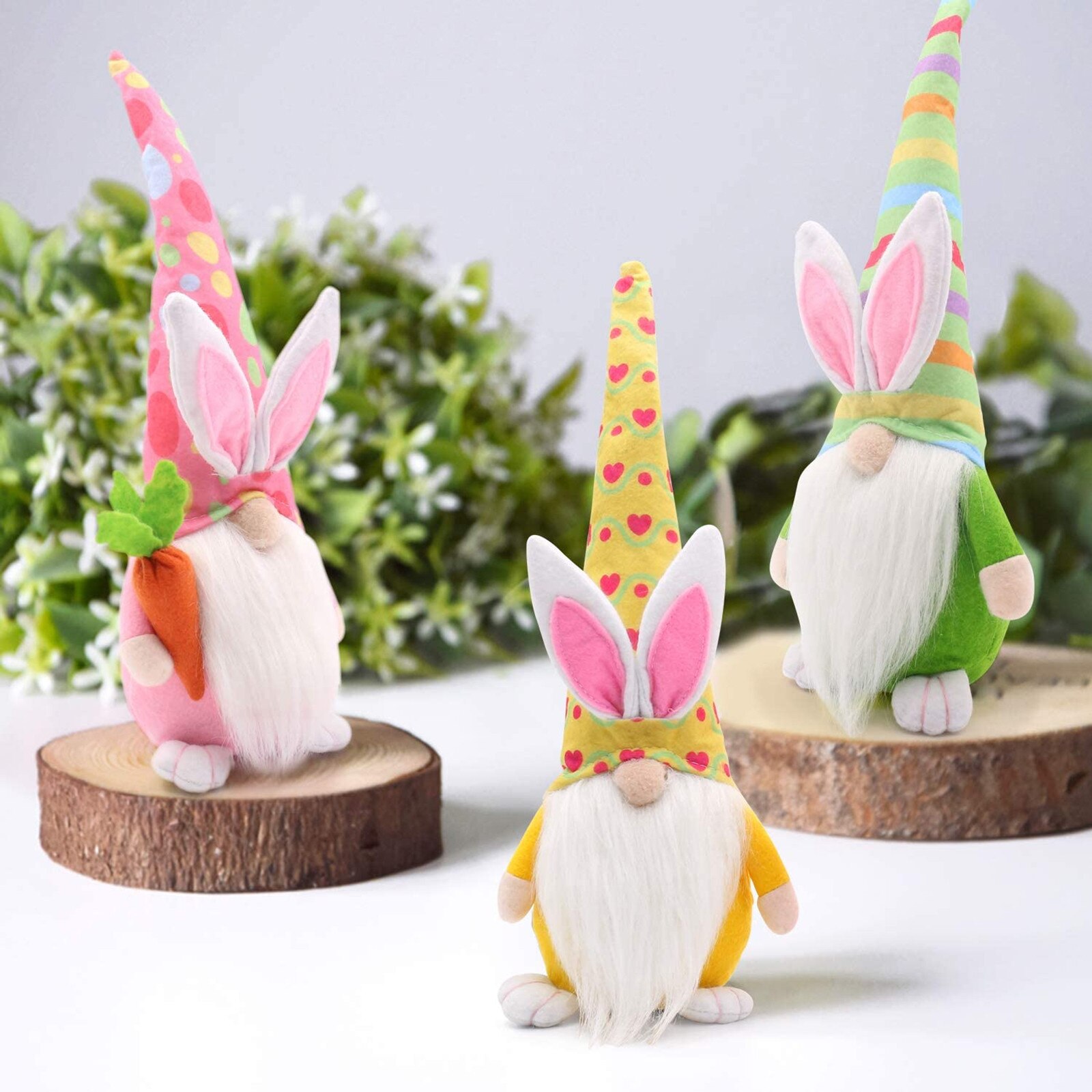 Easter Bunny Carrot Dwarf Faceless Doll Decoration Home Decorations 3pcs Simulation Decoration Home Party Accessories