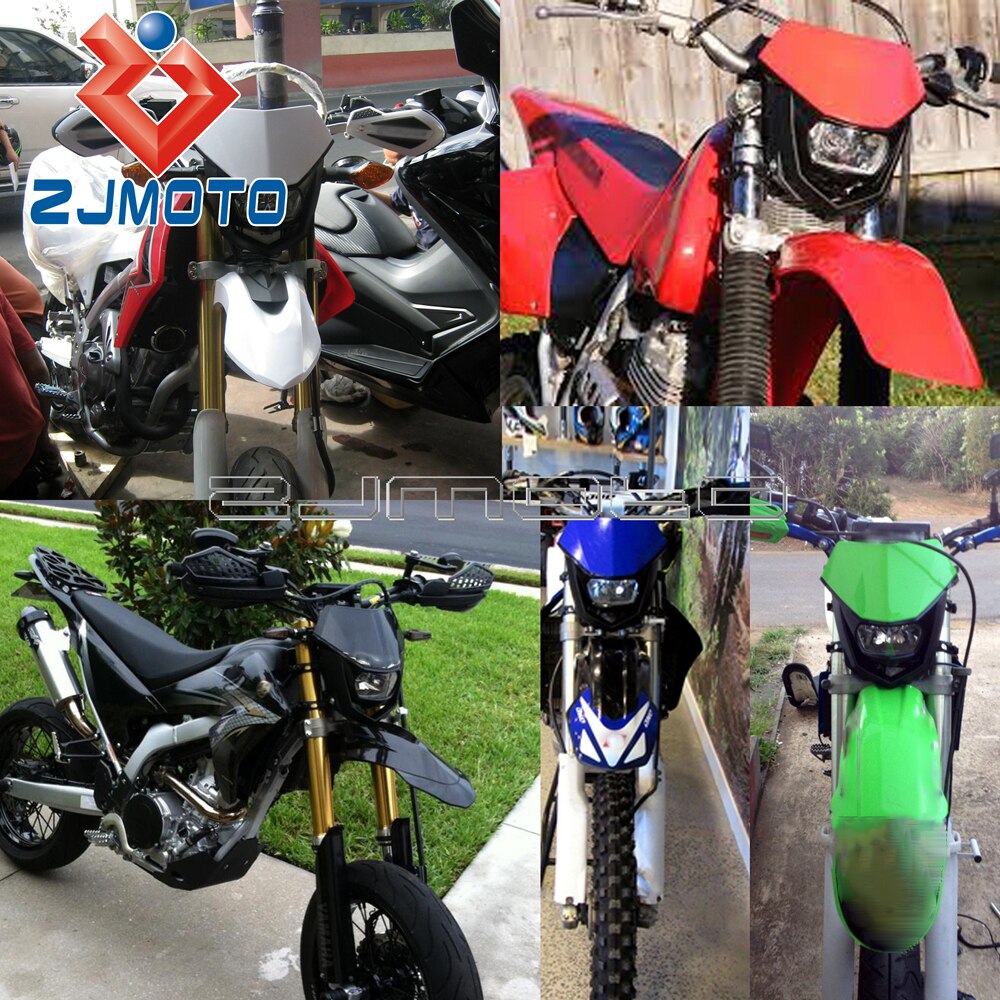 ZJMOTO H4 35W Scheinwerfer Verkleidung Blau Off Road Motorrad Scheinwerfer Enduro Scheinwerfer Streetfighter Für Yamaha YZ YZF WR WRF DT XT