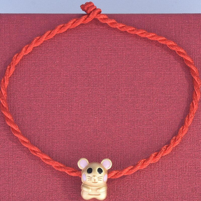 Alte kupfer überzug gold alten ratte glück tiere schmuck halskette armband zubehör: 2