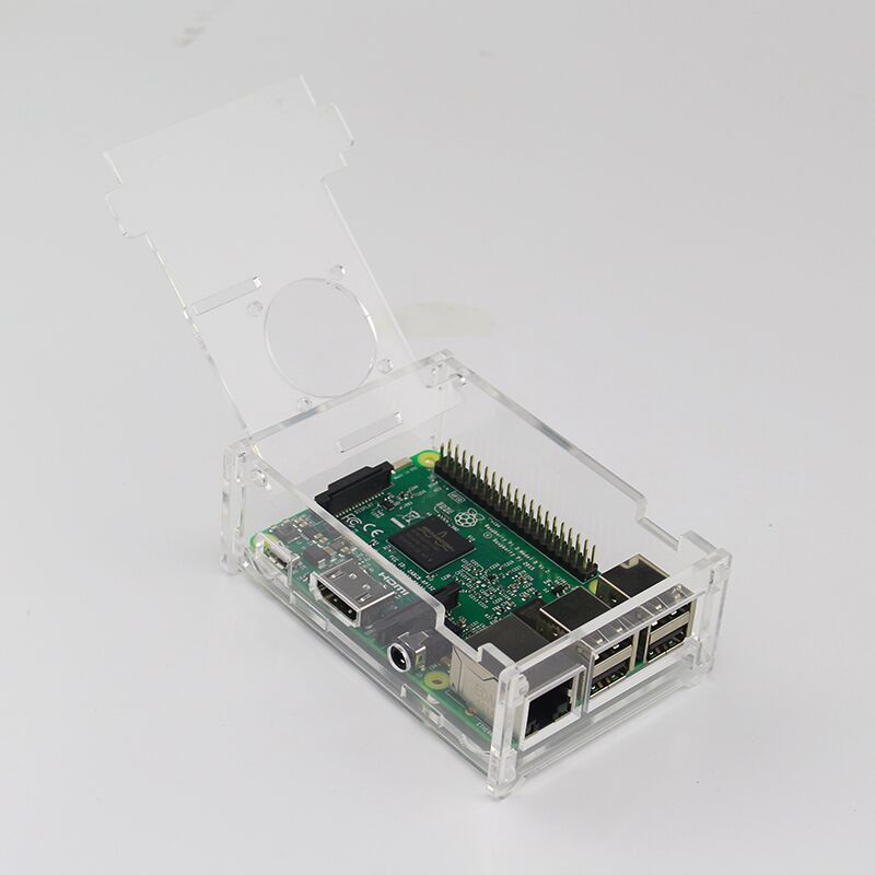 VITA-Per Il Raspberry Pi 3 Modello B +(Plus) caso acrilico Trasparente Coperchio Della Scatola Borsette + Ventola Di Raffreddamento + Alluminio del Dissipatore di Calore Per Raspberry