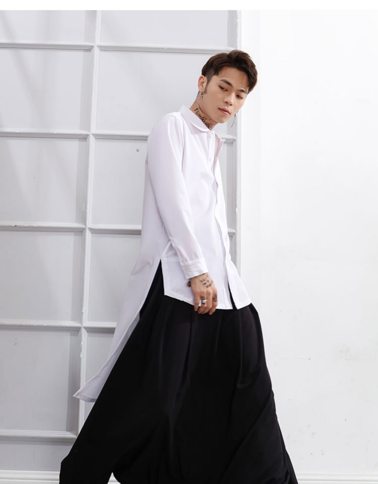 Rrongwn Kimono Pour Homme - Jupe Japonaise Kendo Samouraï - Cordon De Serrage - Pantalon Sarouel Léger - Jupe Traditionnelle - Style Japonais - Jupe Irrégulière - Pantalon De Travail Baggy, Café, M