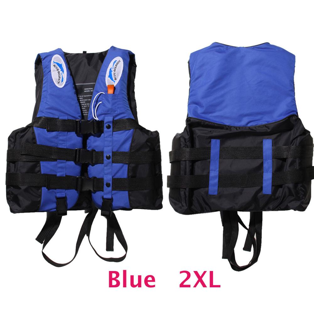 Adult Life Jacket Vest Swimwear Life Vests Jackets with Whistle for Water Sports Man Jacket Swimming Boating Drifting Jacket: Blue XXL