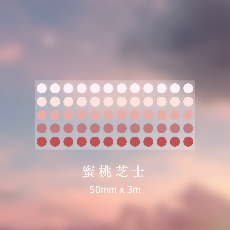 1250 Stuks Candy Kleur Stippen Washi Tape Ronde Cirkel Stickers Dot Huisdier Schrijven Washi Tape Diy Decoratieve Dagboek Planner Scrapbooking: C