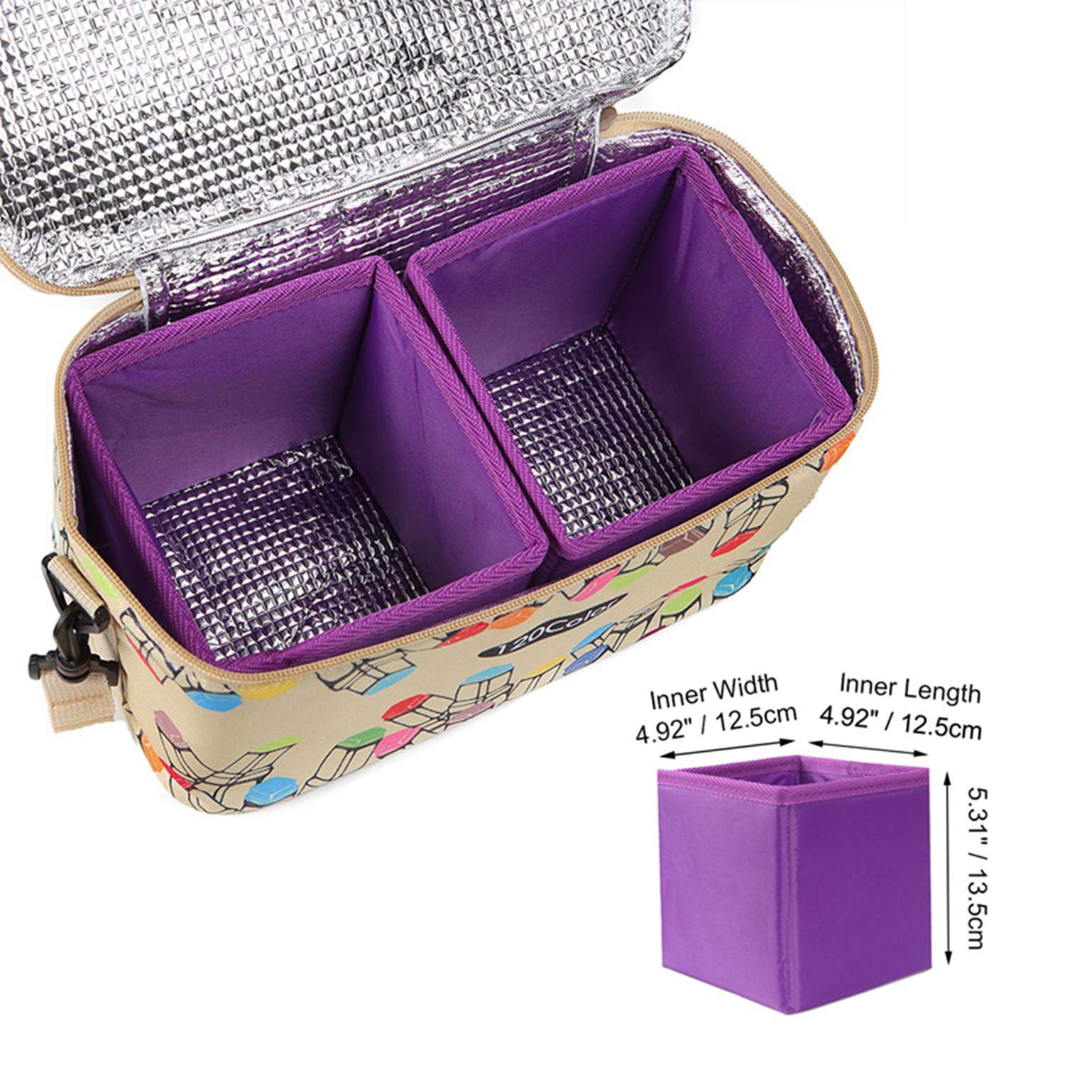 marqueur stylo porte-étui pour 120 marqueurs organisateur multifonctionnel fermeture éclair stockage sac de transport avec motif